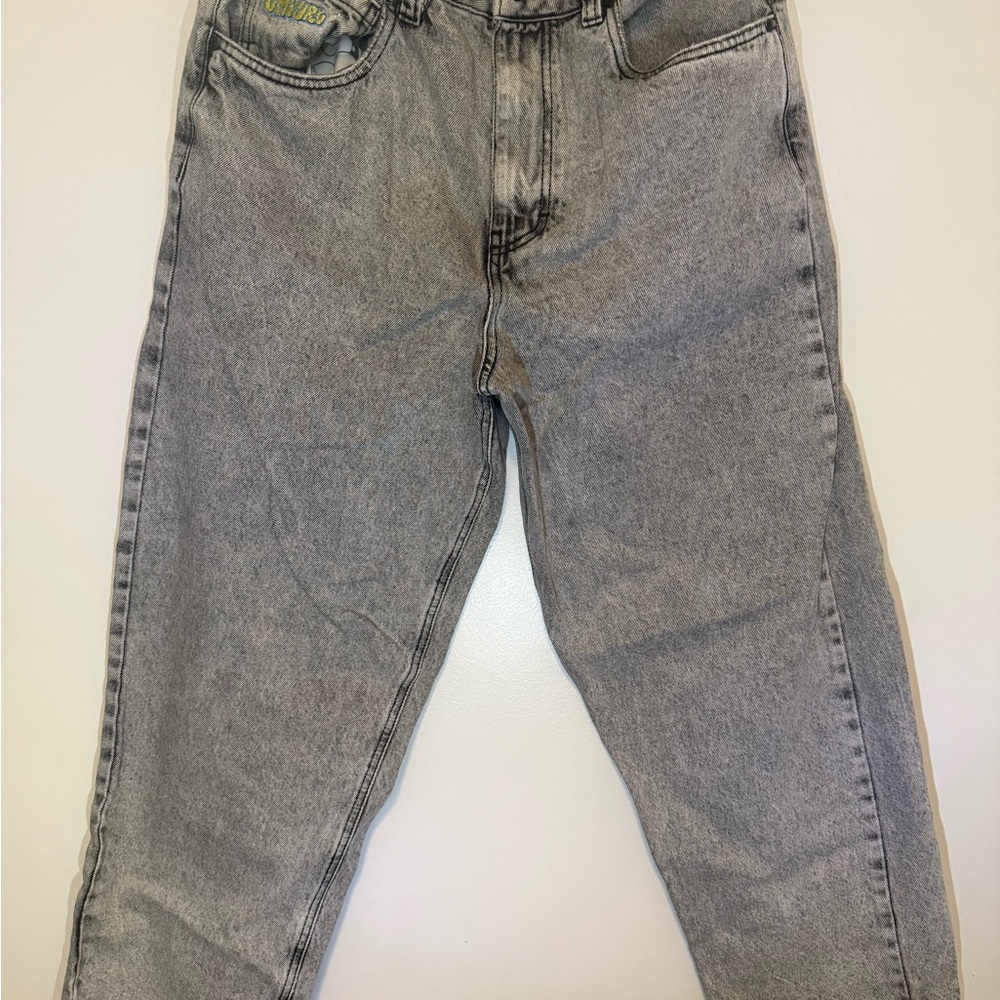Empyre Men's Washed Grey Relaxed Jeans